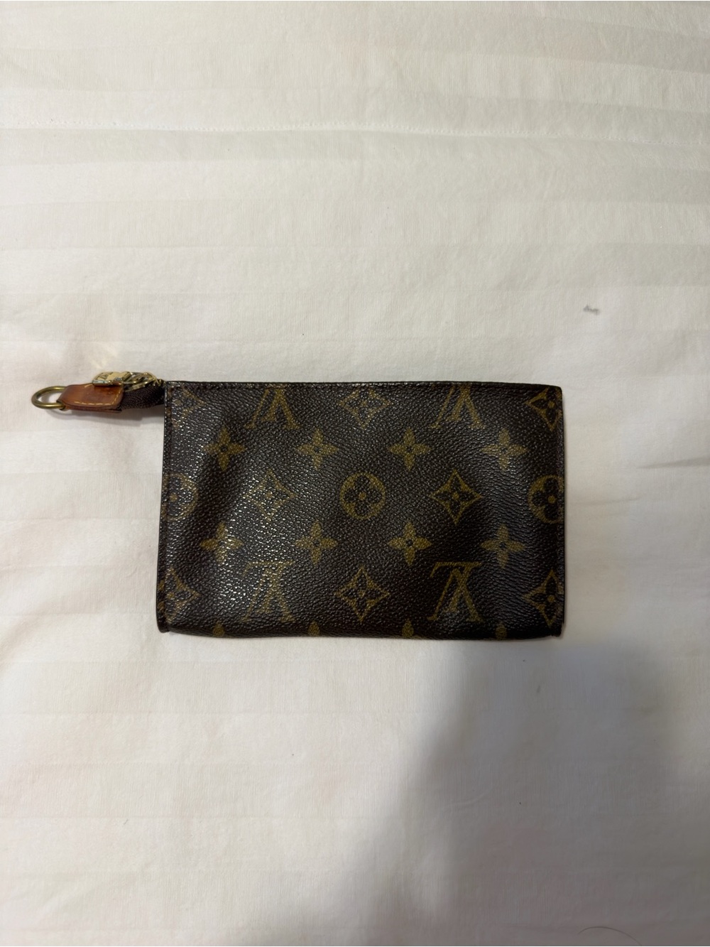 Louis Vuitton Monogram Canvas Zip Key Pouch in Brown